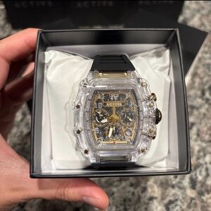 Activa Fury X Invicta Men's Watch w/ Skeleton Dial - 44.3mm, Black NWT